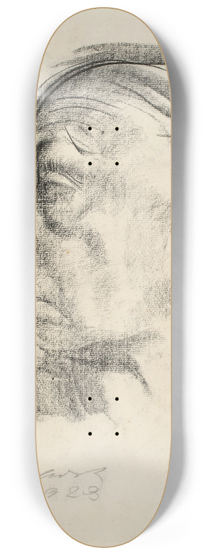 Kthe Kollwitz - Selbstbildnis im Profil nach links 8.25 inch art skate deck