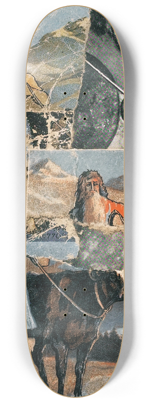Kurt Schwitters - Sans Titre (Collagierte Bildpostkarte Das Kreisen) 8.25 inch art skate deck