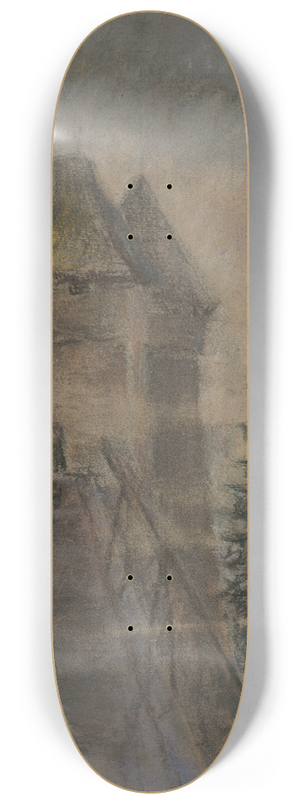 Ladislav Mednynszky - Entrance to the castle 8.25 inch art skate deck