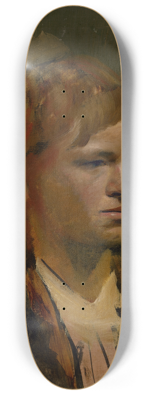 Ladislav Mednynszky - Fair-Headed Boy with Red Point in the Background 8.25 inch art skate deck