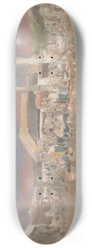 Ladislav Mednynszky - Market in Szolnok 8.25 inch art skate deck Ladislav Mednynszky - Market in Szolnok 8.25 inch art skate deck