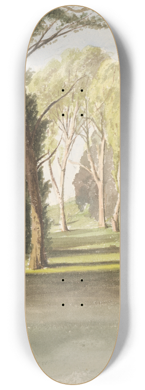 Ladislav Mednynszky - Trees in a Park 8.25 inch art skate deck