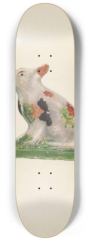 Laura Bilodeau - Chalkware Rabbit 8.25 inch art skate deck