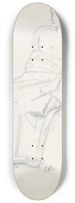 Lawrence Alma-Tadema - Studie van een zittende figuur 8.25 inch art skate deck