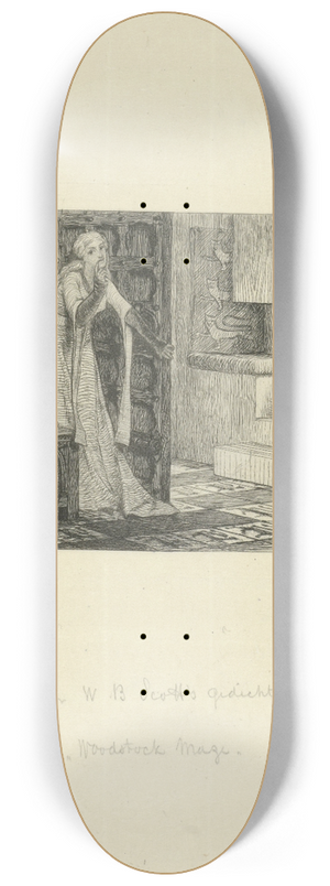 Lawrence Alma-Tadema - Vrouw verstopt achter een deur 8.25 inch art skate deck