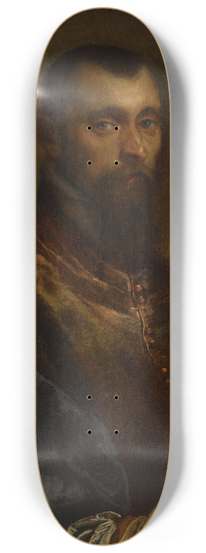 Leandro Bassano - Portrait of a Man 8.25 inch art skate deck Leandro Bassano - Portrait of a Man 8.25 inch art skate deck