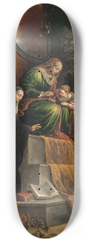 Leandro Bassano - St Anne and the Infant St Mary 8.25 inch art skate deck
