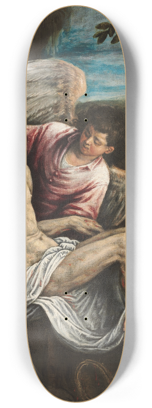 Leandro Bassano - The Dead Christ with Angels 8.25 inch art skate deck Leandro Bassano - The Dead Christ with Angels 8.25 inch art skate deck