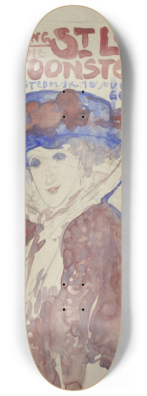 Leo Gestel - Ontwerp voor de afiche van de 19e jaarlijkse Tentoonstelling van Vereening St. Lukas in het Stedelijk Museum te Amsterdam 8.25 inch art skate deck