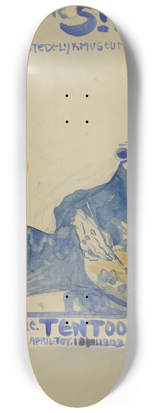 Leo Gestel - Ontwerp voor het affiche van de 19e jaarlijkse Tentoonstelling van Vereening St. Lukas in het Stedelijk Museum te Amsterdam 8.25 inch art skate deck