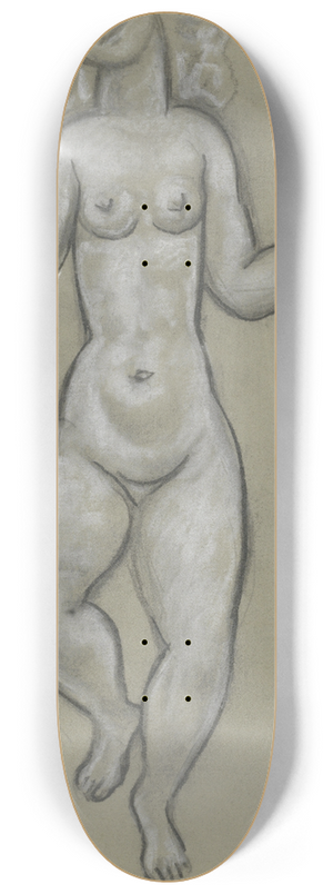 Leo Gestel - Schetsblad met dansende naakte vrouw 8.25 inch art skate deck