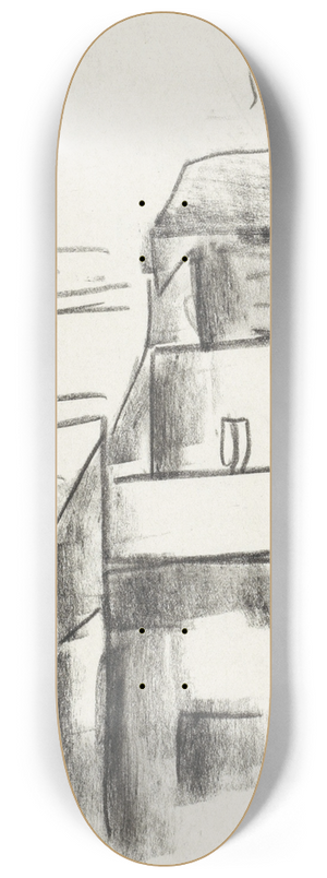 Leo Gestel - Schetsblad met huis 8.25 inch art skate deck