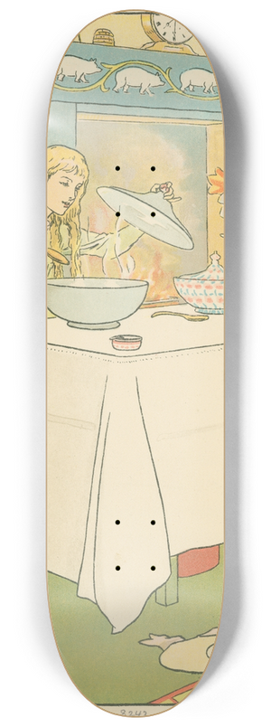 Leonard Leslie Brooke - Goldilocks tastes the porridge 8.25 inch art skate deck