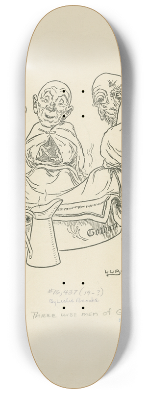 Leonard Leslie Brooke - Three wise men of Gotham 2 8.25 inch art skate deck