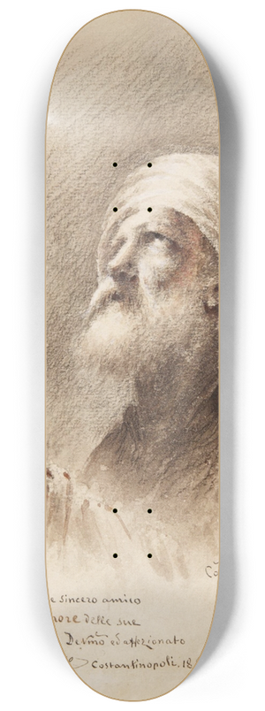 Leonardo de Mango - At Prayer 8.25 inch art skate deck