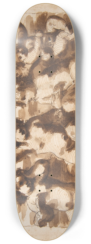 Leonardo Scaglia - Four Putti on Clouds 8.25 inch art skate deck