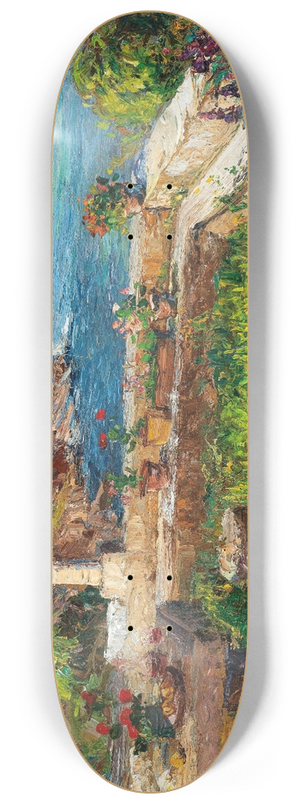 Leontine von Littrow - Am Strande von Lovrana 8.25 inch art skate deck