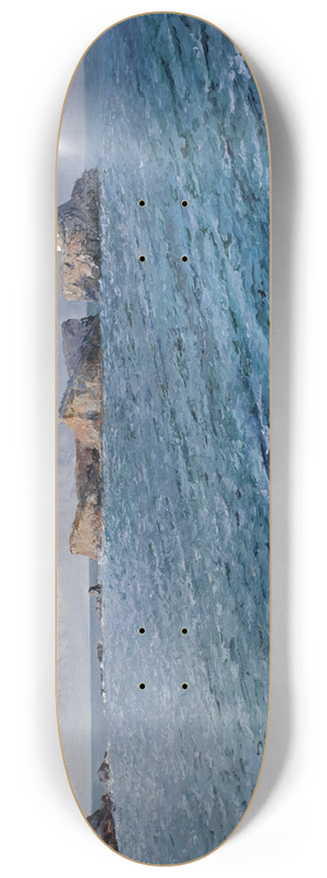 Leontine von Littrow - Rocky seaside 8.25 inch art skate deck