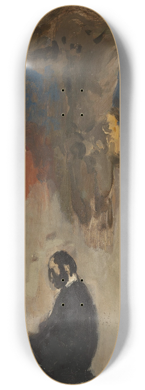 Leon Wyczkowski - Feliks Jasieski at the organ, sketch 8.25 inch art skate deck