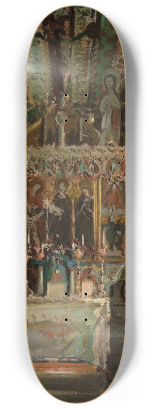 Leon Wyczkowski - Interior of the church in Dbno 8.25 inch art skate deck