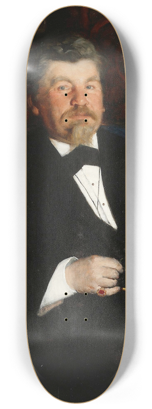 Leon Wyczkowski - Portrait of a man 8.25 inch art skate deck