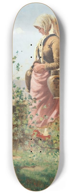 Angiolo Tommasi - Donna con brocche 8.25 inch art skate deck