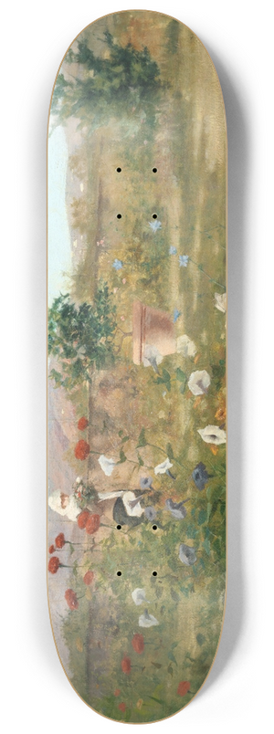 Angiolo Tommasi - Giardino con donna 8.25 inch art skate deck