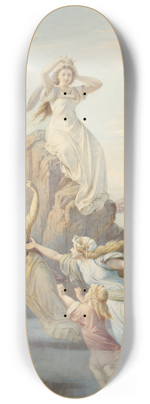 Leopold Bode - Illustration zu Schillers Berglied (Mittelteil) 8.25 inch art skate deck