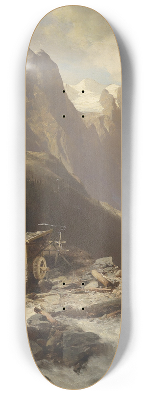 Leopold Heinrich Vscher - Blick auf die Brentagruppe 8.25 inch art skate deck