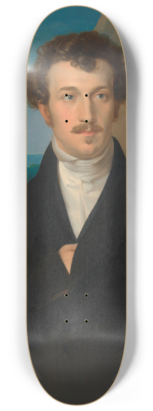 Leopold Kupelwieser - Franz von Schober (Dichter, Librettist und Schauspieler) 8.25 inch art skate deck