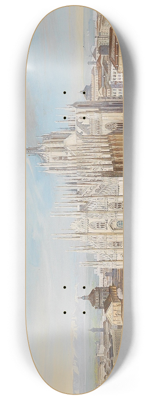 Leopoldo Calvi - Panorama von Mailand 8.25 inch art skate deck