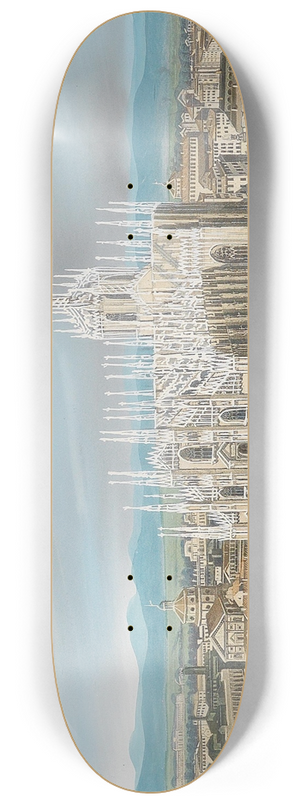 Leopoldo Calvi - Panorama von Mailand 8.25 inch art skate deck