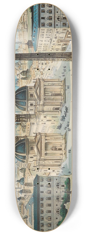 Leopoldo Calvi - Panorama von Rom 8.25 inch art skate deck