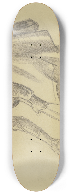 Leopold von Kalckreuth - Potato sower 8.25 inch art skate deck