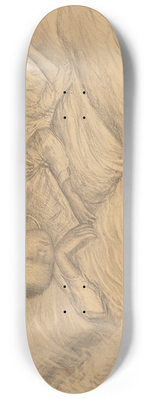 Leopold von Kalckreuth - The Artists Children Wolf and Anna Asleep 8.25 inch art skate deck