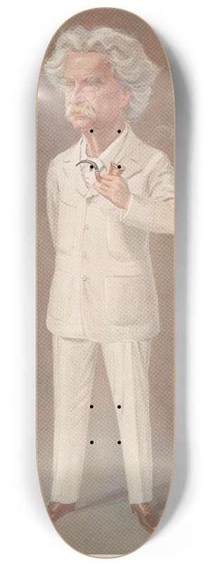 Leslie Matthew Ward - Below the Mark, Mark Twain 8.25 inch art skate deck