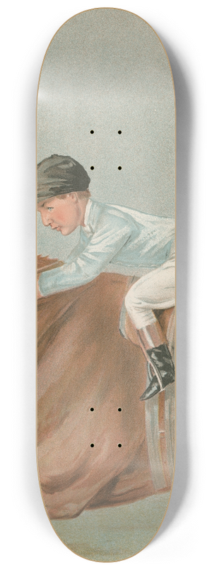 Leslie Matthew Ward - Jockeys; Johnny, Johnny Reiff, August 23, 1900 8.25 inch art skate deck