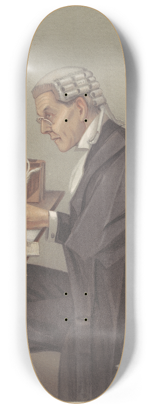 Leslie Matthew Ward - Legal; A Radical Lawyer, Mr. John Walton, March 6, 1902 8.25 inch art skate deck Leslie Matthew Ward - Legal; A Radical Lawyer, Mr. John Walton, March 6, 1902 8.25 inch art skate deck