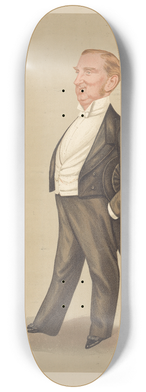 Leslie Matthew Ward - Legal; Charley, Charles Hall, February 8, 1888 8.25 inch art skate deck Leslie Matthew Ward - Legal; Charley, Charles Hall, February 8, 1888 8.25 inch art skate deck