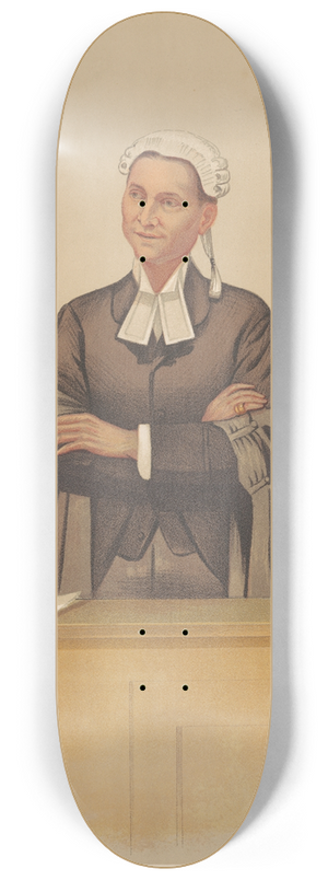 Leslie Matthew Ward - Legal; He can Marshal Evidence, Charles Willie Mathews, February 6, 1892 8.25 inch art skate deck Leslie Matthew Ward - Legal; He can Marshal Evidence, Charles Willie Mathews, February 6, 1892 8.25 inch art skate deck