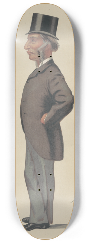 Leslie Matthew Ward - Legal; The Solicitor-General, Farrer Herschell, March 19, 1881 8.25 inch art skate deck Leslie Matthew Ward - Legal; The Solicitor-General, Farrer Herschell, March 19, 1881 8.25 inch art skate deck