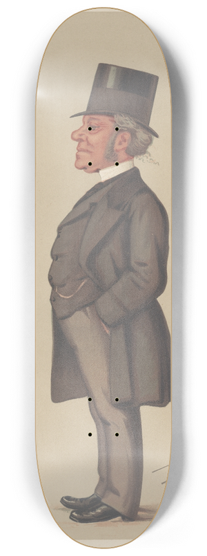Leslie Matthew Ward - Legal; The Solicitor General, Hardinge Stanley Giffard, June 22, 1878 8.25 inch art skate deck Leslie Matthew Ward - Legal; The Solicitor General, Hardinge Stanley Giffard, June 22, 1878 8.25 inch art skate deck