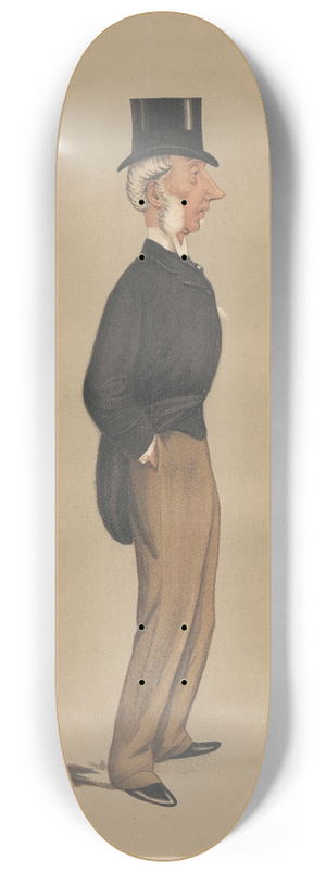 Leslie Matthew Ward - Legal; Wokingham, Sir George Russell, March 2, 1889 8.25 inch art skate deck Leslie Matthew Ward - Legal; Wokingham, Sir George Russell, March 2, 1889 8.25 inch art skate deck