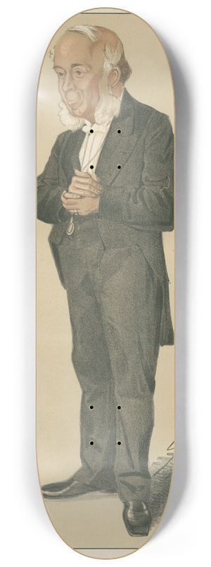 Leslie Matthew Ward - Literary; Notes and Queries, Dr. John Doran, December 6, 1873 8.25 inch art skate deck Leslie Matthew Ward - Literary; Notes and Queries, Dr. John Doran, December 6, 1873 8.25 inch art skate deck