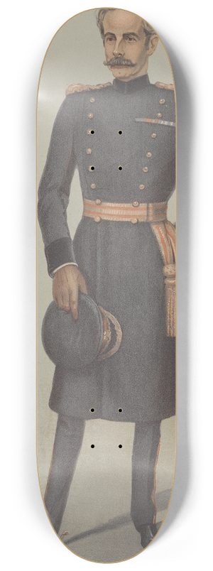 Leslie Matthew Ward - Military and Navy; A Calvary Reformer, The Earl of Dundonald, May 8, 1902 8.25 inch art skate deck