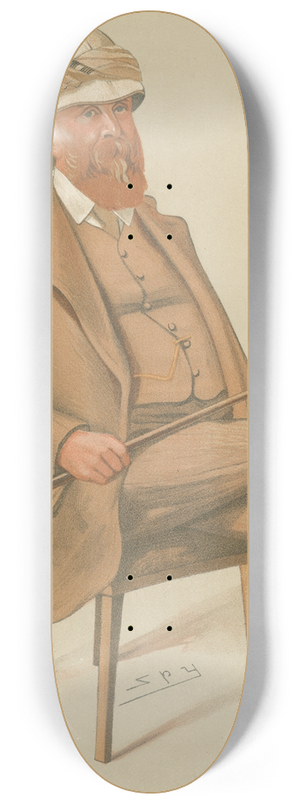 Leslie Matthew Ward - Military and Navy; Afghan Frontier, Major-General Sir Peter Stark Lumsden, August 8, 1885 8.25 inch art skate deck