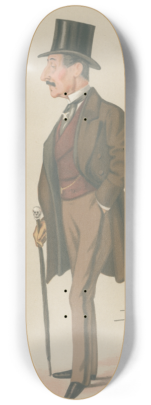 Leslie Matthew Ward - Military and Navy; A General, General Sir Charles Hastings Doyle, March 23, 1878 8.25 inch art skate deck
