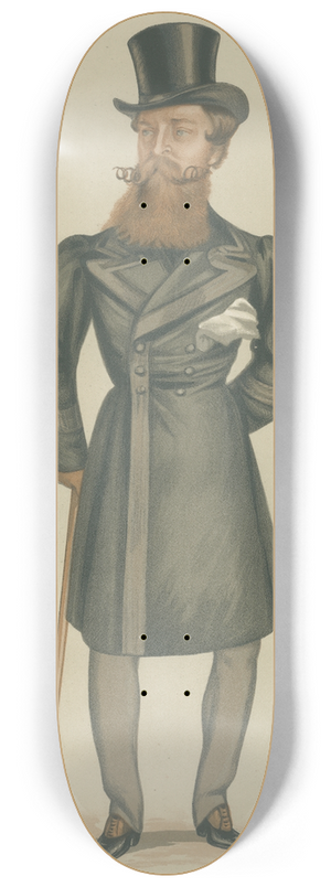 Leslie Matthew Ward - Military and Navy; Second in Zululand, Major-General Henry Hope Crealock, March 16, 1879 8.25 inch art skate deck