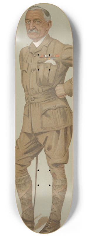 Leslie Matthew Ward - Military and Navy; Soldier and Correspondent, Colonel Francis William Rhodes, June 8, 1899 8.25 inch art skate deck
