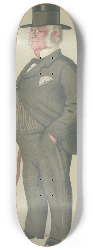 Leslie Matthew Ward - Military and Navy; The Admiral, Sir James Dalrymple Horn Elphinstone, July 6, 1878 8.25 inch art skate deck